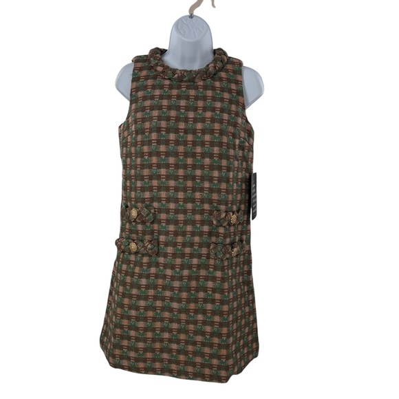 Tuckernuck NEW Neapolitan Tweed Sleeveless Retro Mod Jackie Mini Dress Size XS - Picture 4 of 12